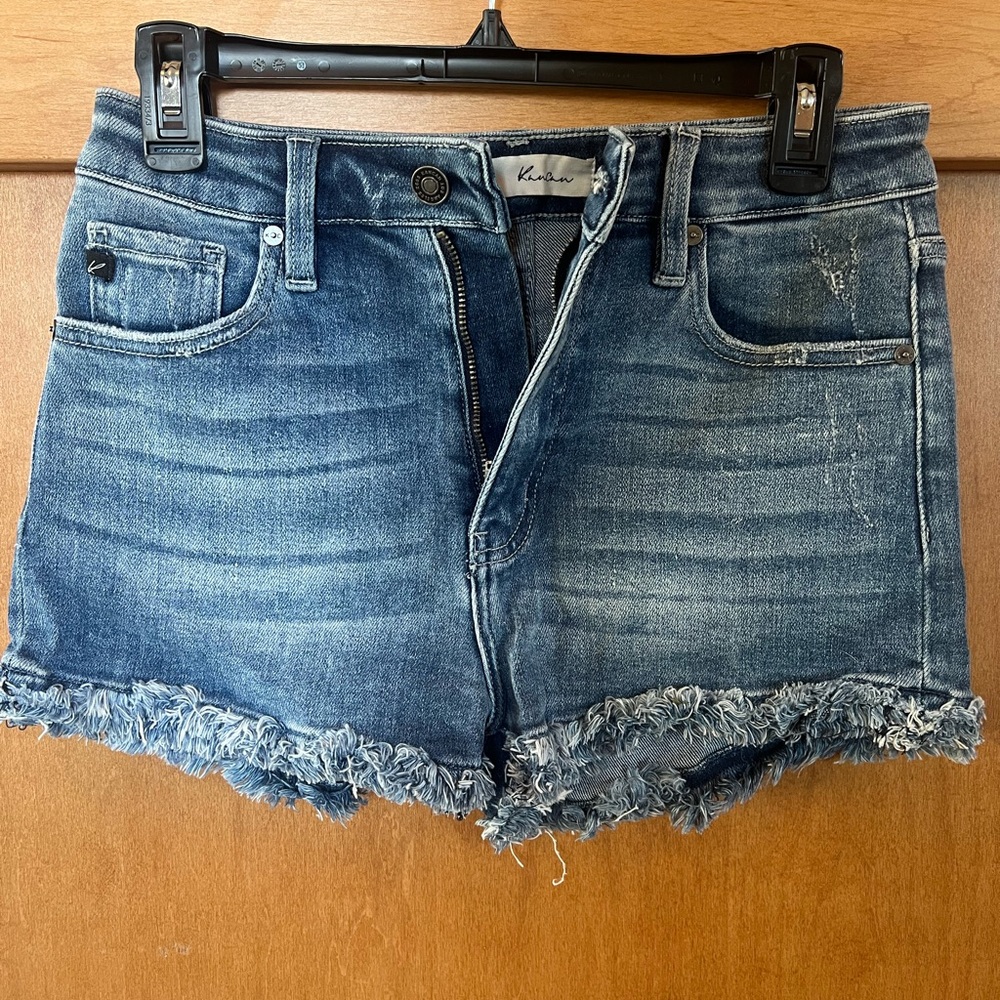 KanCan Blue Distressed Jean Shorts